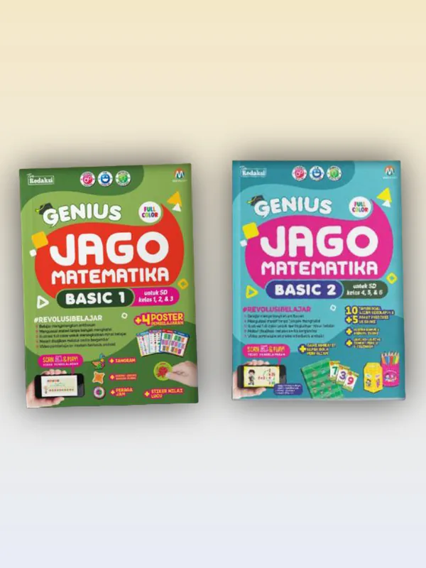 Sampul Genius Jago Matematika Basic 1 dan 2