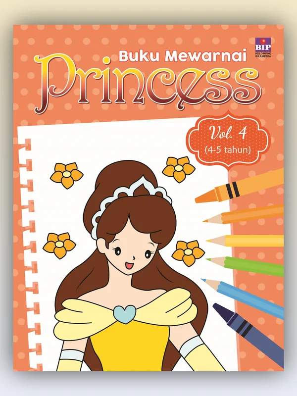 Sampul Buku Mewarnai Princess Vol. 4