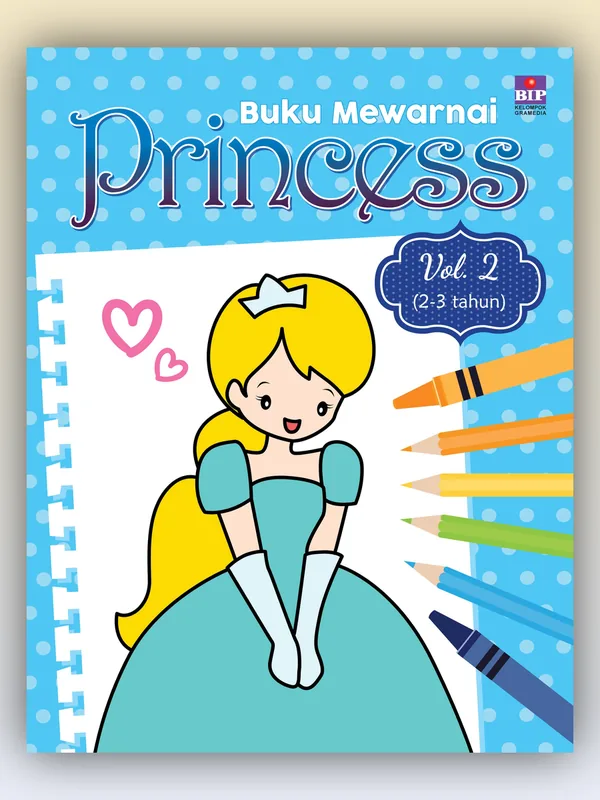 Sampul Buku Mewarnai Princess Vol. 2