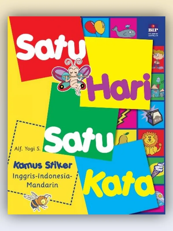 Sampul Satu Hari Satu Kata: Kamus Stiker Inggris-Indonesia-Mandarin
