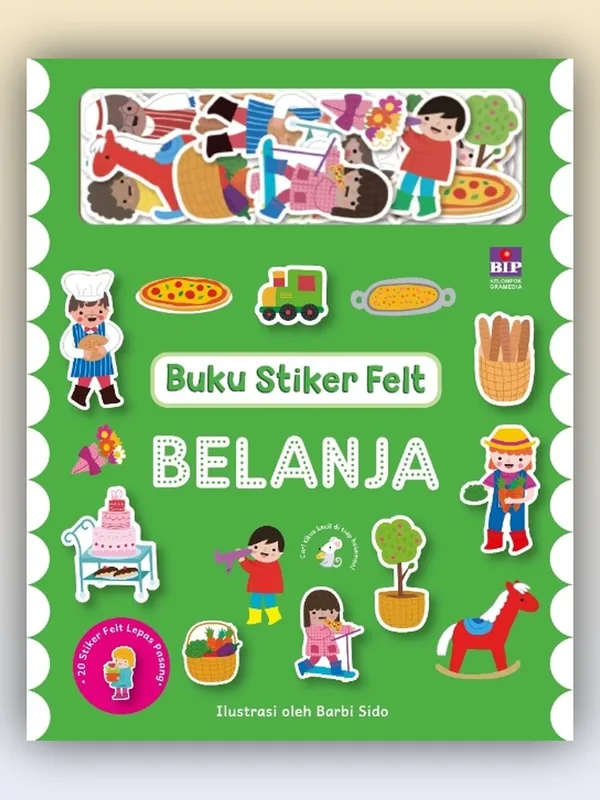 Sampul Buku Stiker Felt: Belanja
