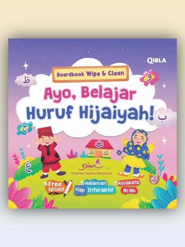 Sampul Boardbook Wipe & Clean: Hijaiyah