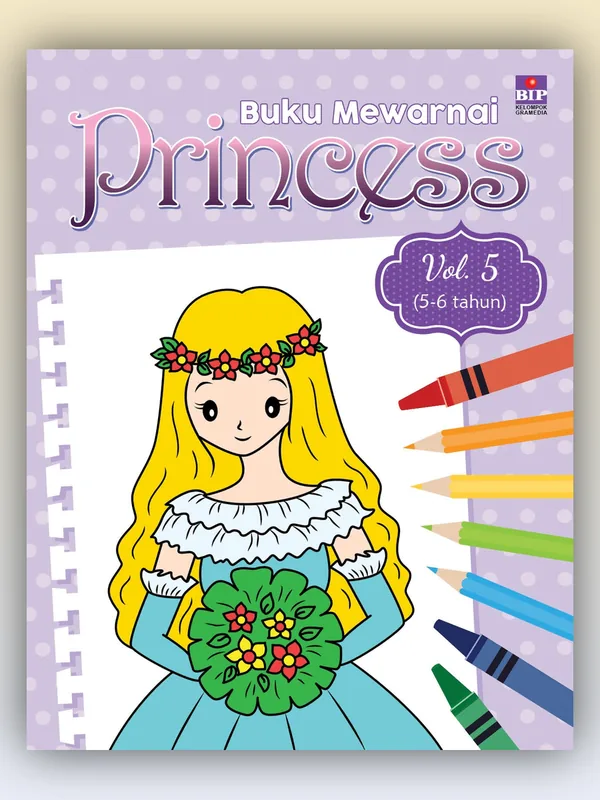 Sampul Buku Mewarnai Princess Vol. 5
