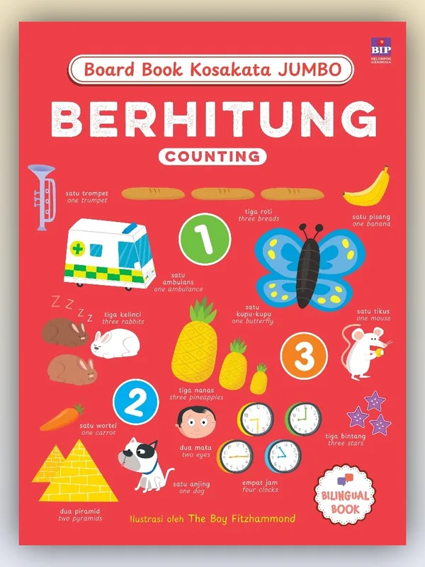 Sampul Board Book Kosakata Jumbo: Berhitung (Counting)
