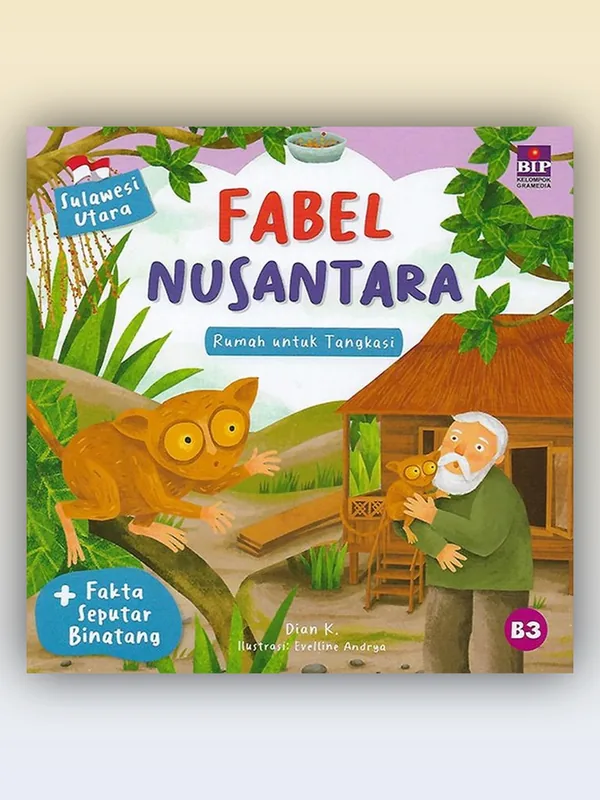 Sampul Seri Fabel Nusantara Sulawesi Utara: Rumah untuk Tangkasi