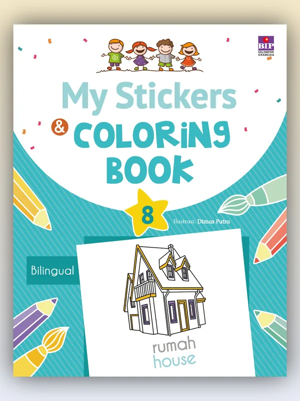 Sampul My Stickers and Coloring Book 8