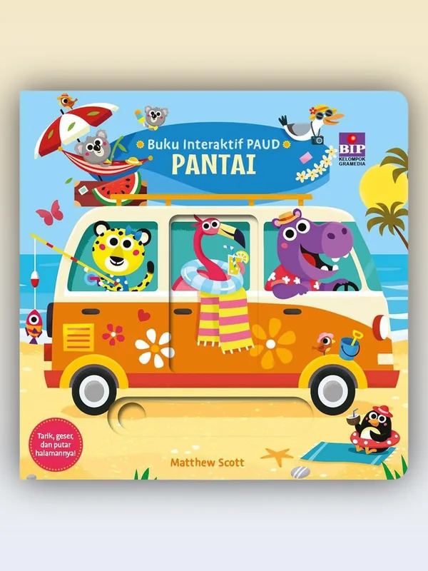 Sampul Buku Interaktif PAUD: Pantai