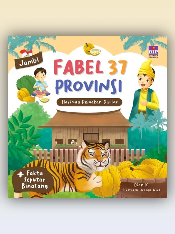 Sampul Fabel 37 Provinsi - Jambi: Harimau Pemakan Durian