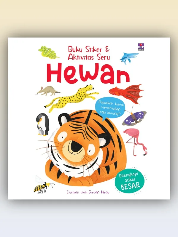 Sampul Buku Stiker dan Aktivitas Seru: Hewan