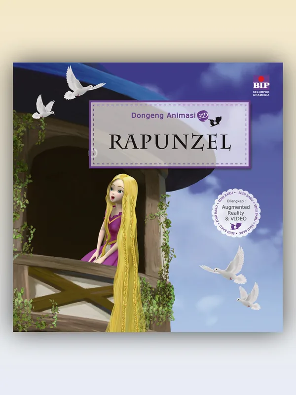 Sampul Dongeng Animasi 3D: Rapunzel