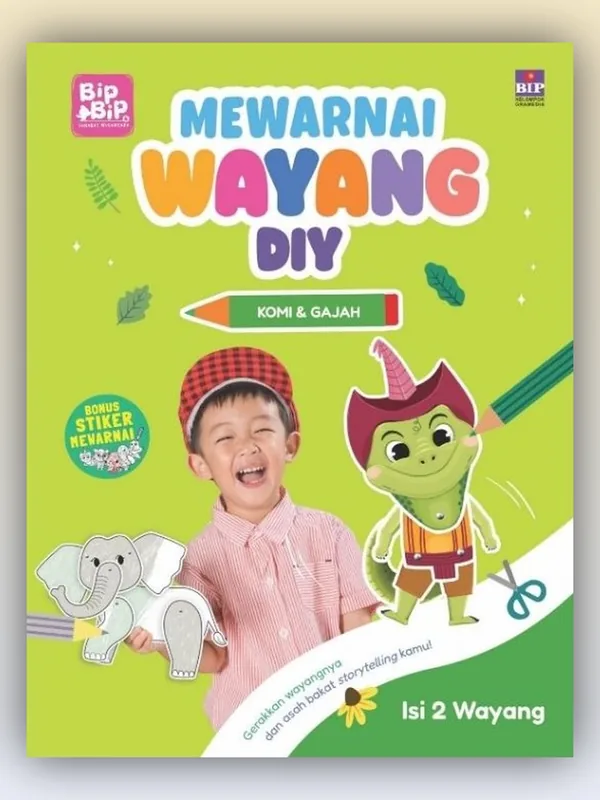 Sampul Aktivitas Wayang Bip Bip & Sahabat Nusantara: Komi dan Gajah Sumatera