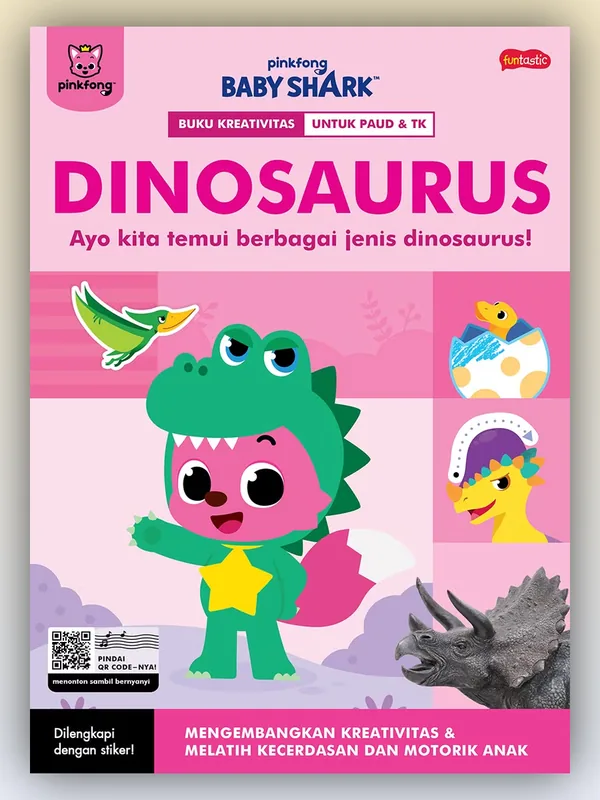 Sampul Pinkfong Baby Shark - Buku Kreativitas Dinosaurus