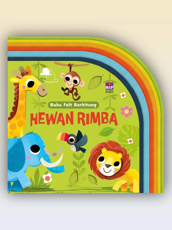 Sampul Buku Felt Berhitung: Hewan Rimba