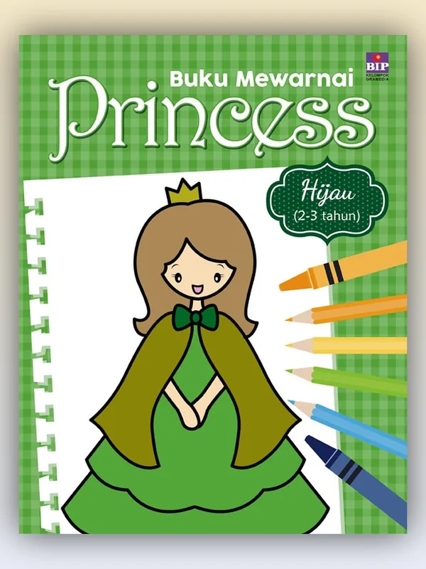 Sampul Buku Mewarnai Princess Hijau