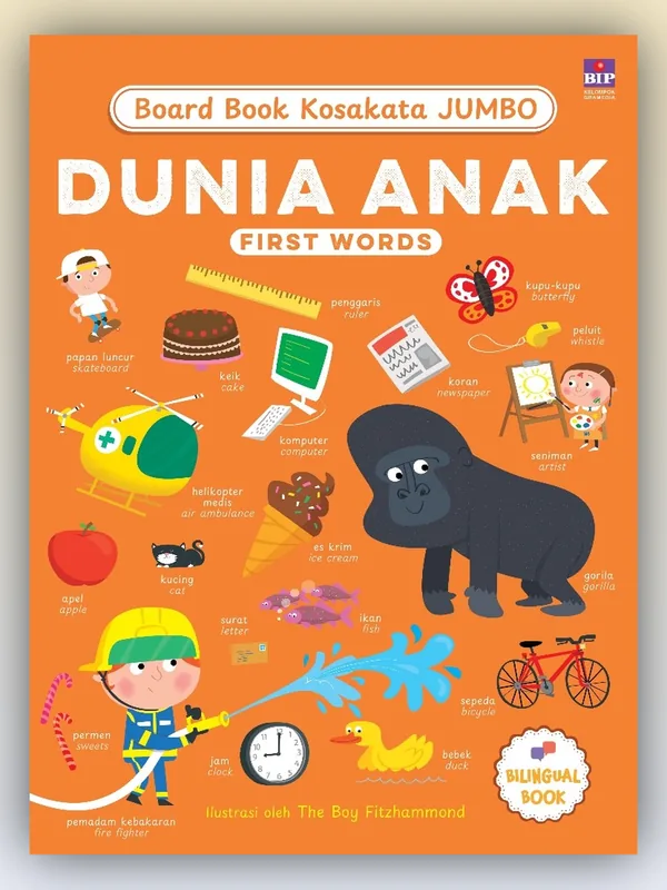 Sampul Board Book Kosakata Jumbo: Dunia Anak (First Words)