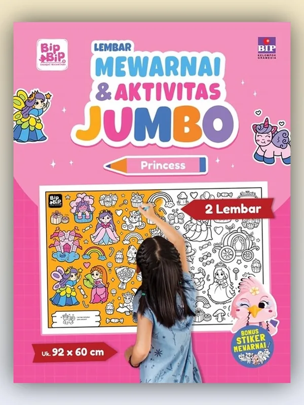 Sampul Lembar Mewarnai & Aktivitas Jumbo: Princess