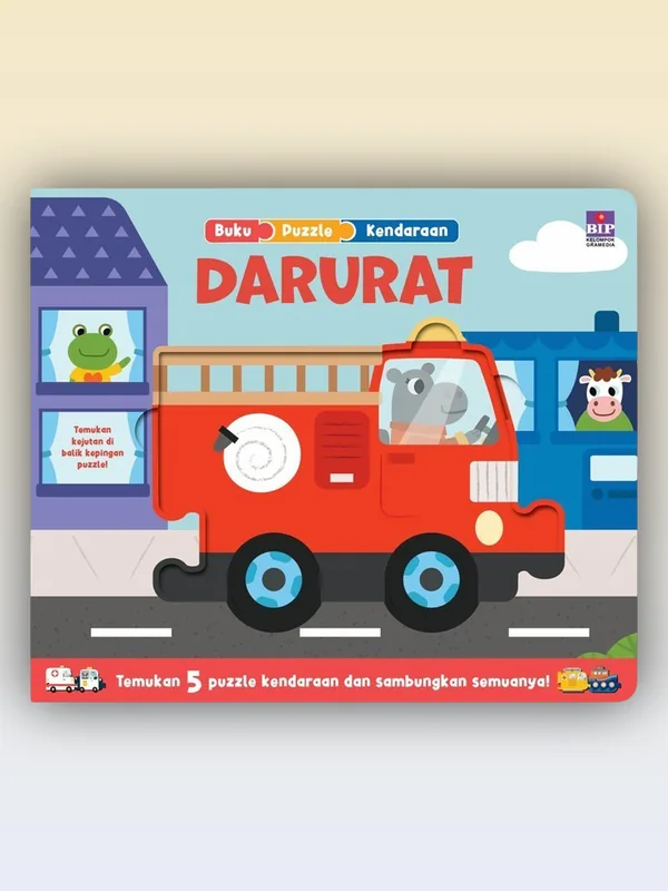Sampul Buku Puzzle Kendaraan: Darurat