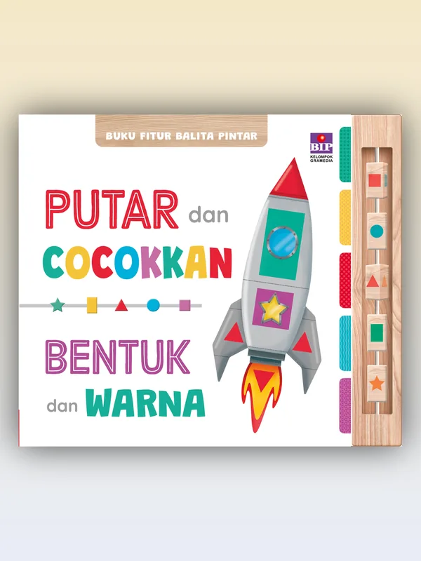 Sampul Buku Fitur Balita Pintar: Putar dan Cocokkan Bentuk dan Warna
