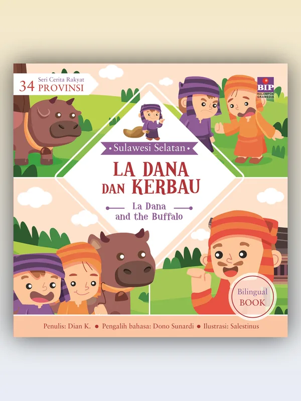Sampul Seri Cerita Rakyat 34 Provinsi: La Dana dan Kerbau